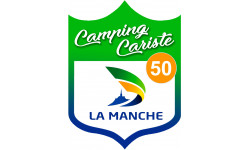 blason camping cariste Manche 50 - 10x7.5cm - Sticker/autocollant