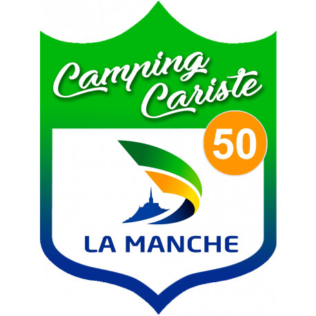campingcariste Manche 50 - 15x11.2cm - Sticker/autocollant