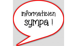 informaticien sympa - 10x9cm - sticker/autocollant