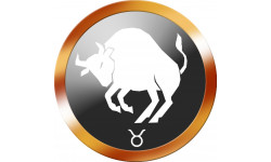 Stickers / autocollant : signe du zodiaque taureau - 5cm