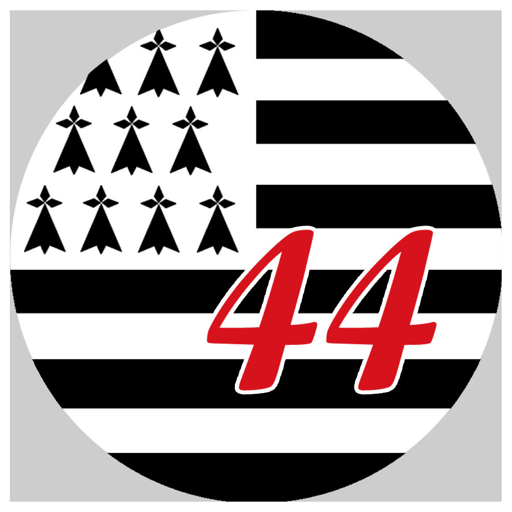 Bretagne 44 - 15cm - Sticker/autocollant