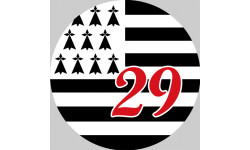 Bretagne 29 (10cm de diamètre) - Sticker/autocollant