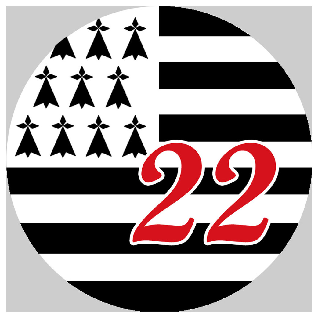 Bretagne 22 - 5cm - Sticker/autocollant