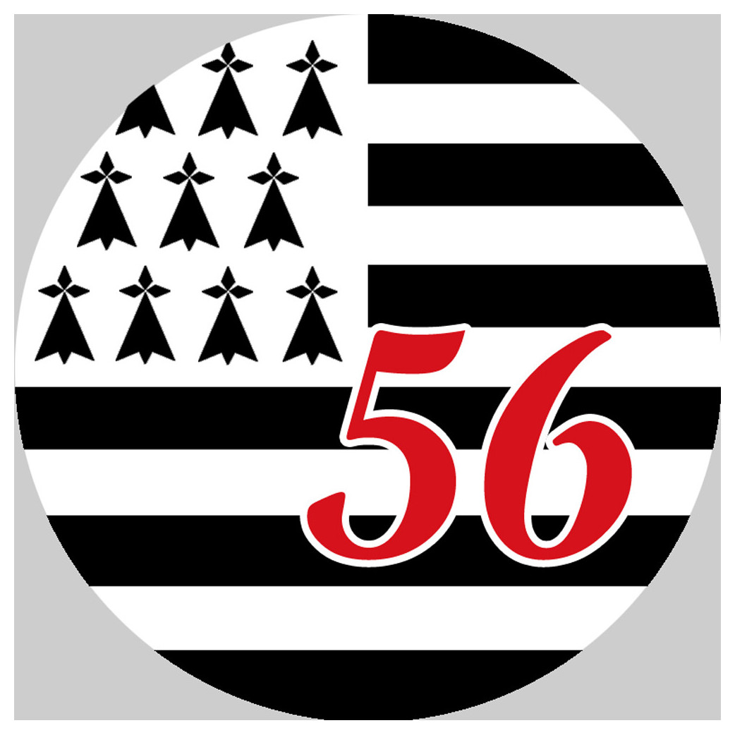 Bretagne 56 - 15cm - Sticker/autocollant