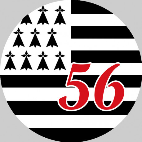 Bretagne 56 - 15cm - Sticker/autocollant