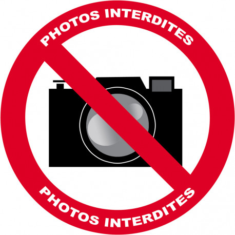Photos interdites (5cm) - Sticker / autocollant