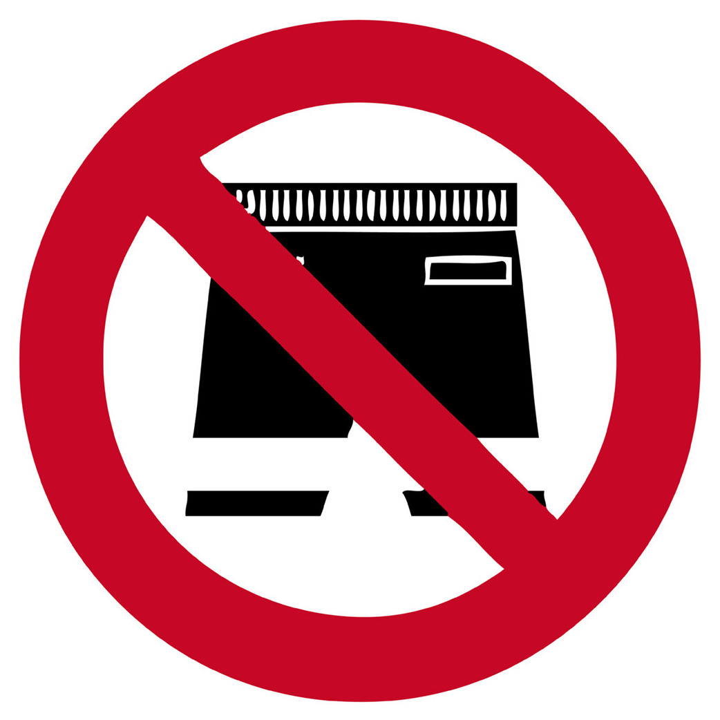 short interdit - 20cm - Sticker/autocollant