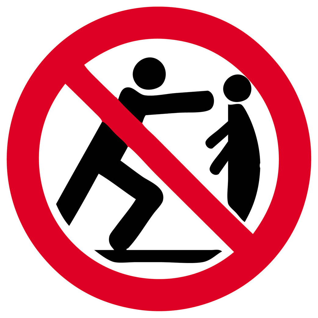 interdit de pousser - 15cm - Sticker/autocollant