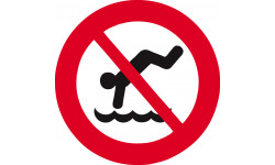 interdit de plonger - 5cm - Sticker/autocollant