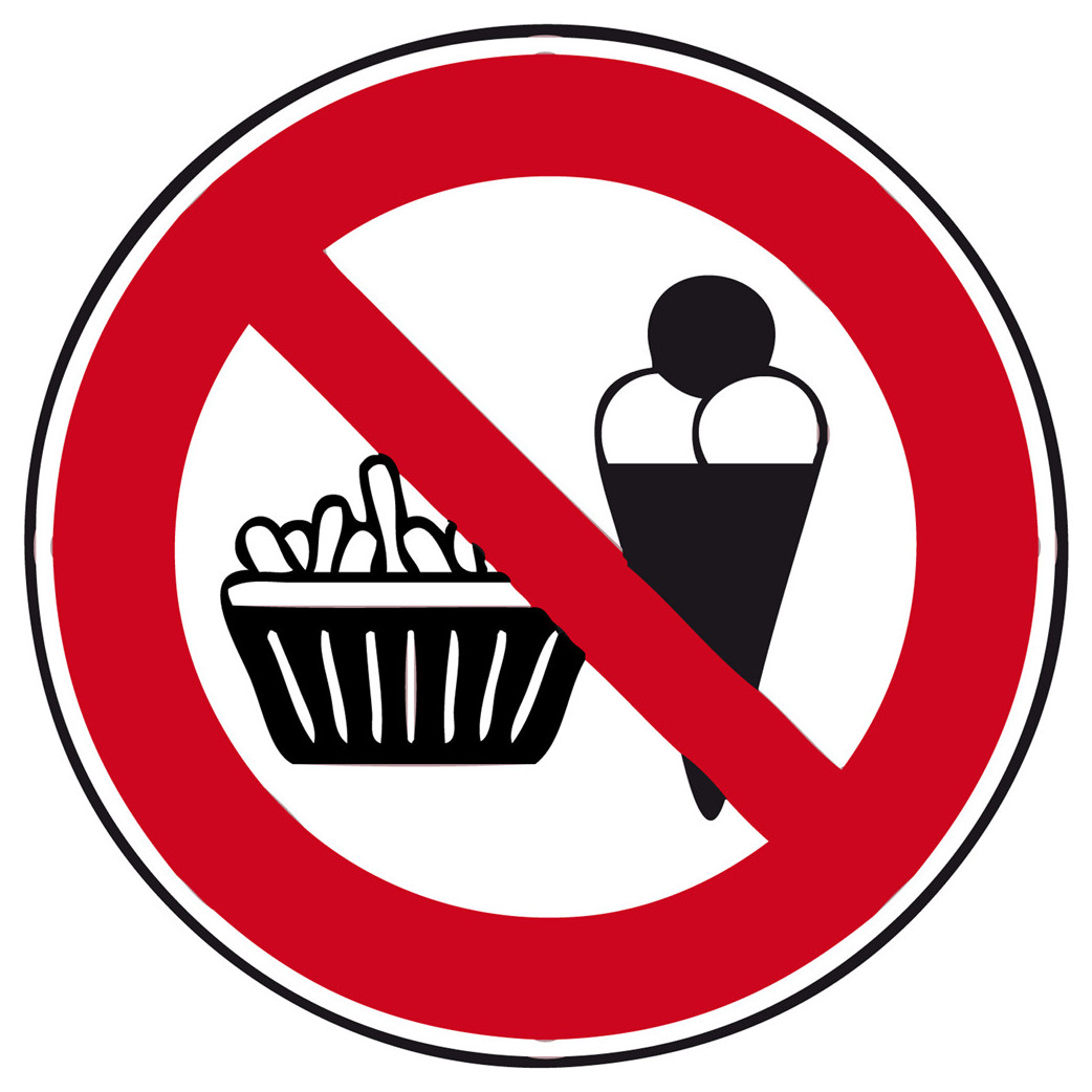 interdit de manger - 5cm - Sticker/autocollant