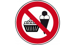 interdit de manger - 15cm - Sticker/autocollant
