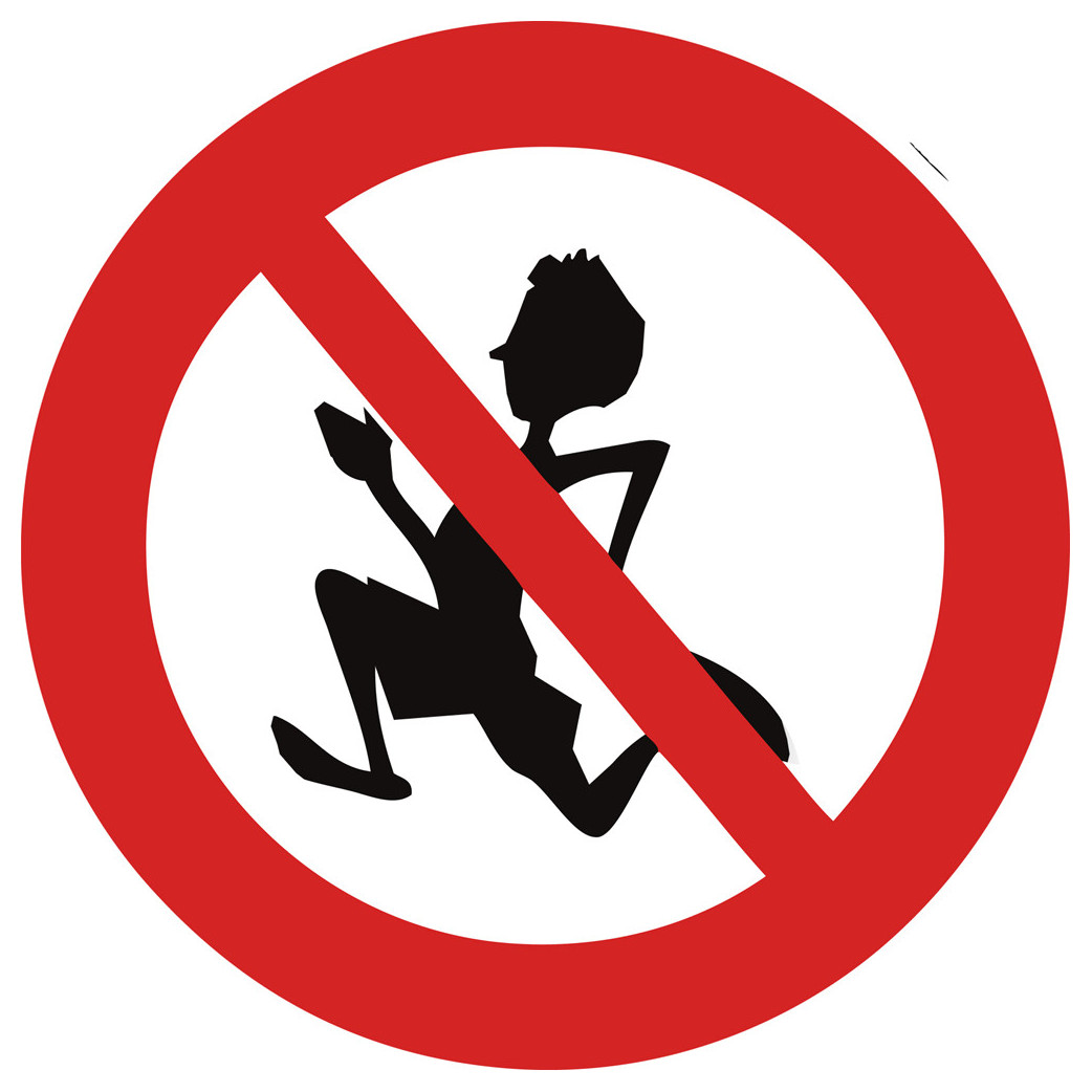 interdit de courir - 5cm - Sticker/autocollant