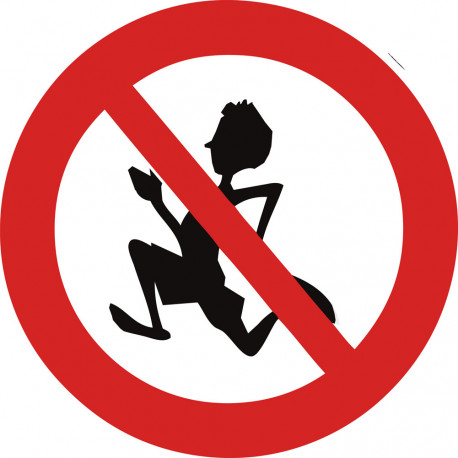 interdit de courir - 5cm - Sticker/autocollant