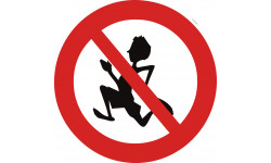 interdit de courir - 15cm - Sticker/autocollant