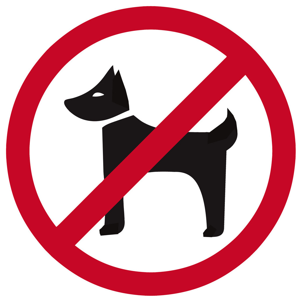 Animaux interdits - 15cm - Sticker/autocollant