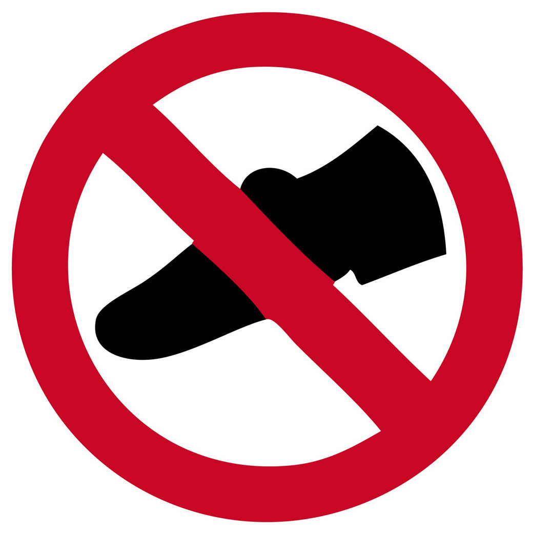 Chaussures interdites - 5cm - Sticker/autocollant