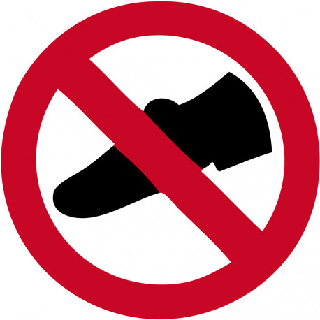Chaussures interdites - 20cm - Sticker/autocollant