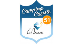 blason camping cariste La Marne 51 - 15x11,2cm - Sticker/autocollant