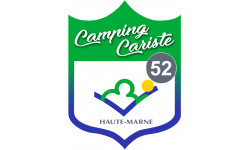 blason camping cariste Haute Marne 52 - 20x15cm - Sticker/autocollant