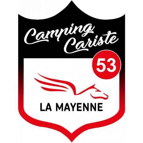 blason camping cariste Mayenne 53 - 20x15cm - Sticker/autocollant