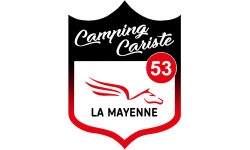 blason camping cariste Mayenne 53 - 10x7.5cm - Sticker/autocollant