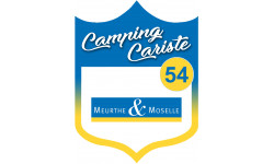 blason camping cariste Meurthe et Moselle 54 - 15x11.2cm - Sticker/autocollant