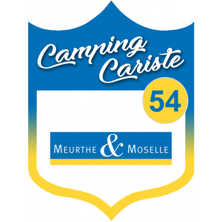 blason camping cariste Meurthe et Moselle 54 - 15x11.2cm - Sticker/autocollant