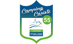 blason camping cariste Meuse 55 - 10x7.5cm - Sticker/autocollant