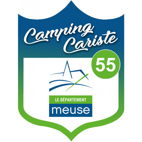 blason camping cariste Meuse 55 - 10x7.5cm - Sticker/autocollant