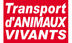 Transport d'animaux vivants - 30x20cm - Sticker/autocollant