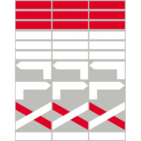 Petites balises circuits de randonnées blanches et rouges - 30 pièces - Sticker/autocollant Petites balises circuits de randonnées blanches et rouges - 30 pièces - Sticker/autocollant