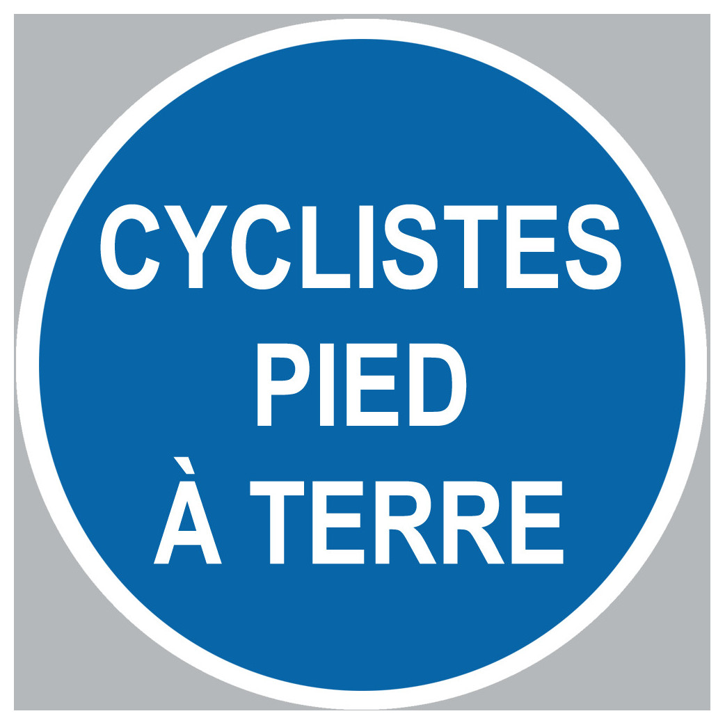cyclistes pied à terre - 10cm - Sticker/autocollant