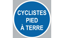 cyclistes pied à terre - 10cm - Sticker/autocollant
