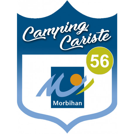 blason camping cariste Morbihan 56 - 15x11.2cm - Sticker/autocollant