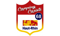 campingcariste Haut-Rhin 68 - 10x7.5cm - Sticker/autocollant