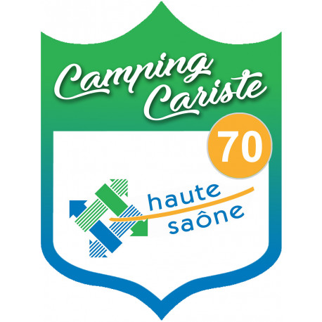 blason camping cariste Haute Saône 70 - 15x11.2cm - Sticker/autocollant