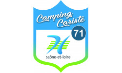 blason camping cariste Saône et Loire 71 - 10x7.5cm - Sticker/autocollant