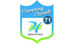 blason camping cariste Saône et Loire 71 - 15x11.2cm - Sticker/autocollant