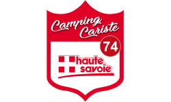 blason camping cariste Haute Savoie 74 - 10x7.5cm - Sticker/autocollant