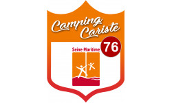 blason camping cariste Seine Maritime 76 - 15x11.2cm - Sticker/autocollant