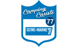 blason camping cariste Seine et Marne 77 - 10x7.5cm - Sticker/autocollant