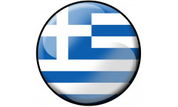 drapeau Grecque - 10x10cm - Sticker/autocollant