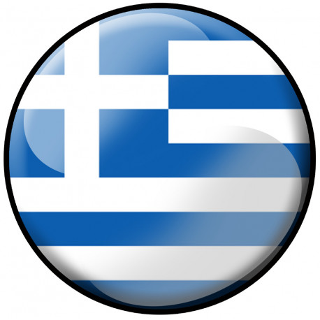 drapeau Grecque - 10x10cm - Sticker/autocollant