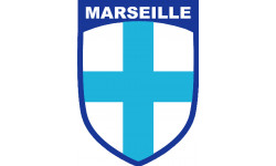 Marseille blason - 15x11 cm - Sticker/autocollant