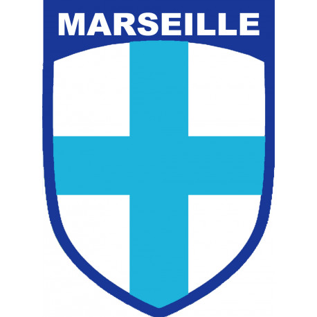 Marseille blason - 15x11 cm - Sticker/autocollant