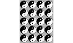 Sticker / autocollant : Yin Yang - 20 stickers de 5cm