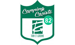 blason camping cariste Tarn et Garonne 82 - 10x7.5cm - Sticker/autocollant