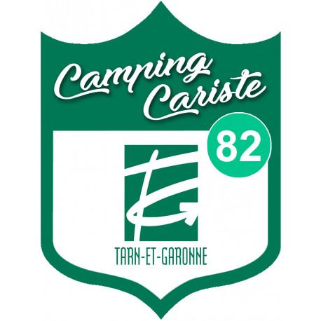campingcariste Tarn et Garonne 82 - 20x15cm - Sticker/autocollant