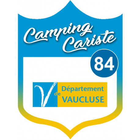 blason camping cariste Vaucluse 84 - 20x15cm - Sticker/autocollant