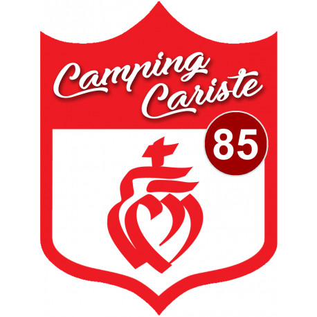 blason camping cariste Vendée 85 - 15x11.2cm - Sticker/autocollant